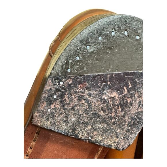 Vintage Polo Ralph Lauren Men's 7.5 E Alston Leather Penny Loafer Chestnut Brown - Picture 5 of 16